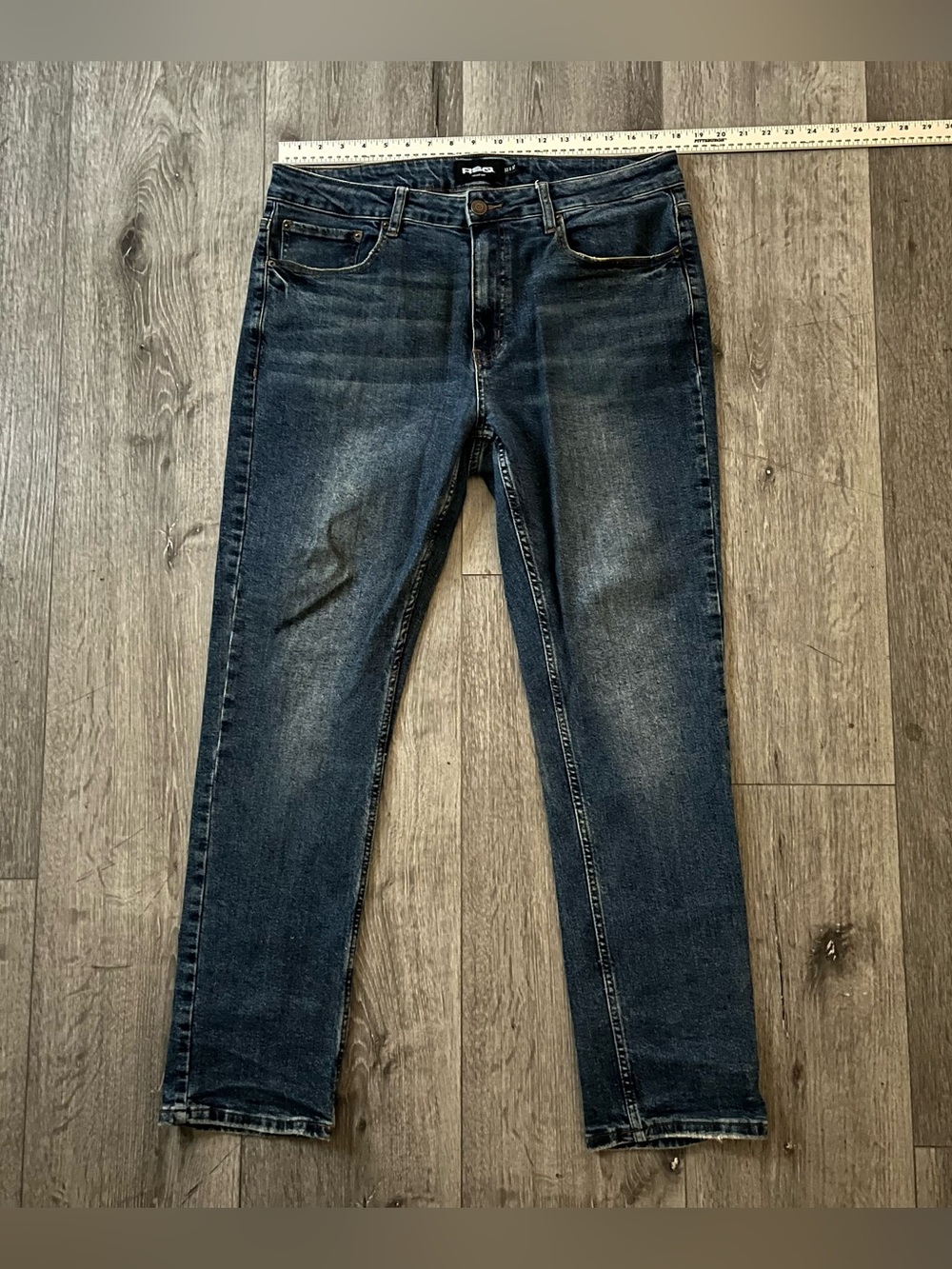 RSQ Relaxed Taper Dark Blue Washed Jeans